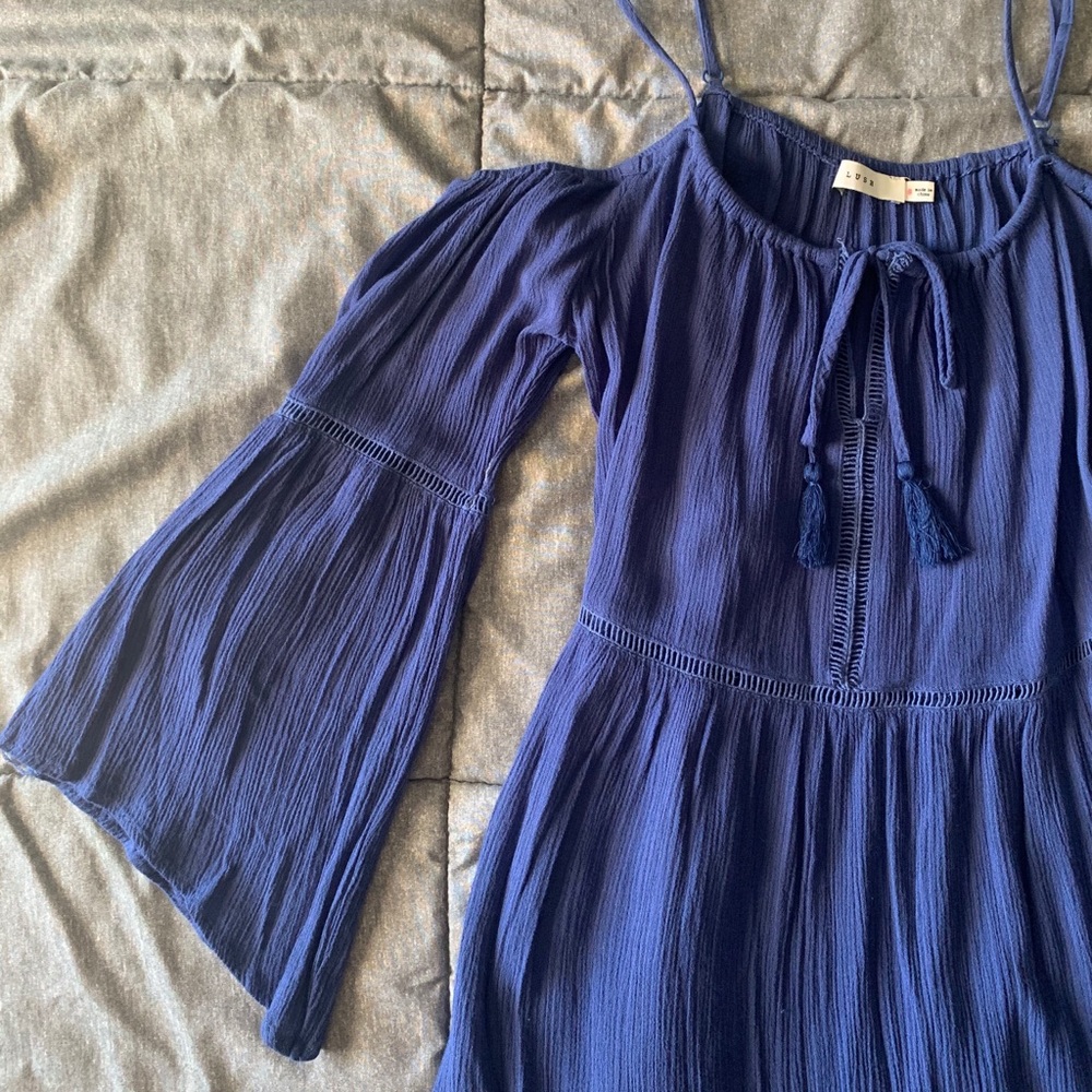 🔴 Nordstrom blue off shoulder dress